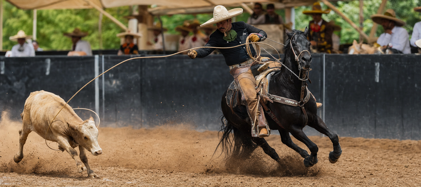 Coleador ganador de la Charreada de QA Gran Torneo Charro Jalisco 2026